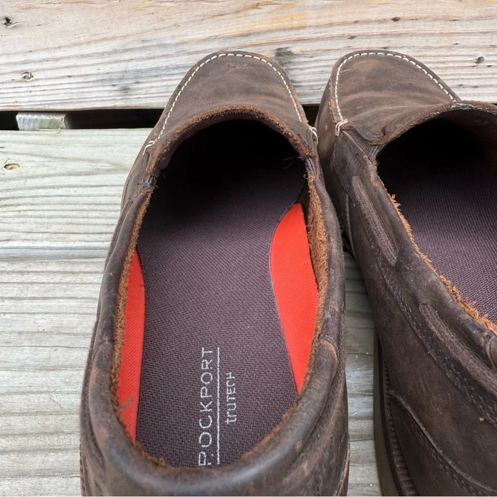 Rockport Southport Venetian Leather Loafer Oat Brown Mens 13 Java Rubber Sole